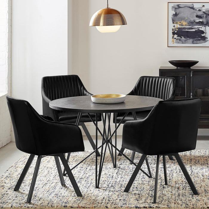 Arika Swivel Dining Arm Chair - De Avenue Furniture
