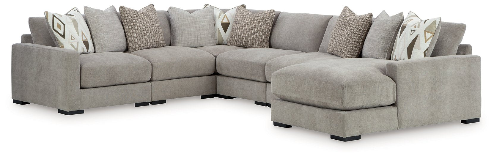 Aslan Court Sectional with Chaise - De Avenue Furniture