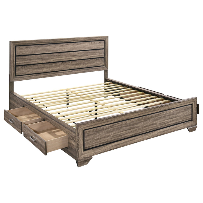 Kauffman Panel Platform Storage Bed - De Avenue Furniture