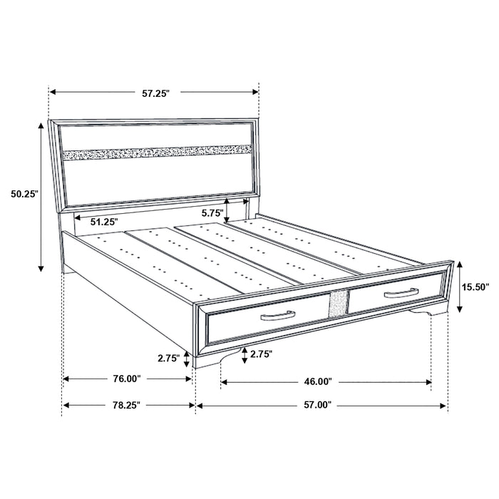 Miranda Panel Platform Storage Bed - De Avenue Furniture