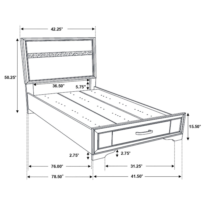Miranda Panel Platform Storage Bed - De Avenue Furniture
