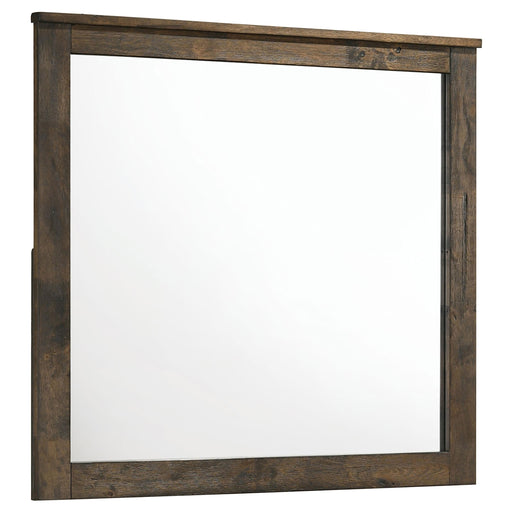 Woodmont Rectangle Dresser Mirror Rustic Golden Brown - De Avenue Furniture