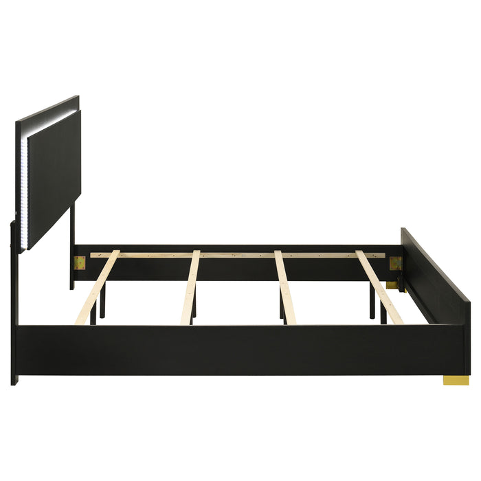 Marceline Panel Bed with LED Lighting - De Avenue Furniture