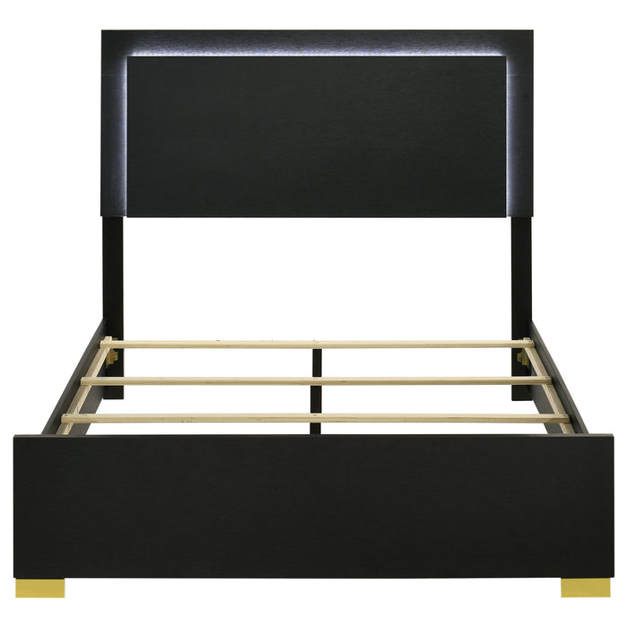 Marceline Panel Bed with LED Lighting - De Avenue Furniture