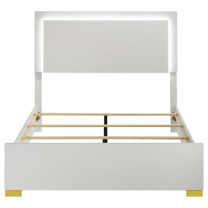 Marceline Panel Bed with LED Lighting - De Avenue Furniture
