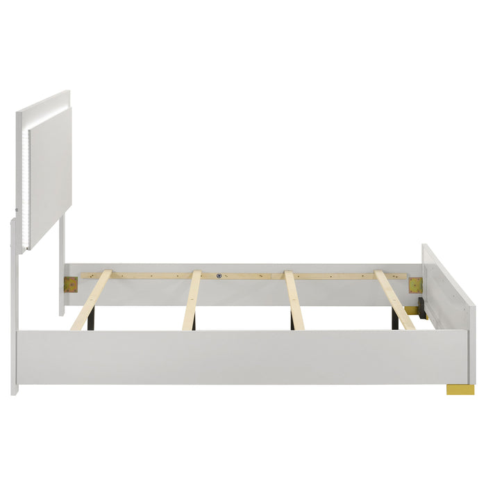 Marceline Panel Bed with LED Lighting - De Avenue Furniture