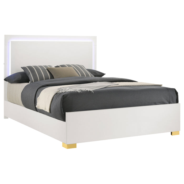 Marceline Panel Bed with LED Lighting - De Avenue Furniture