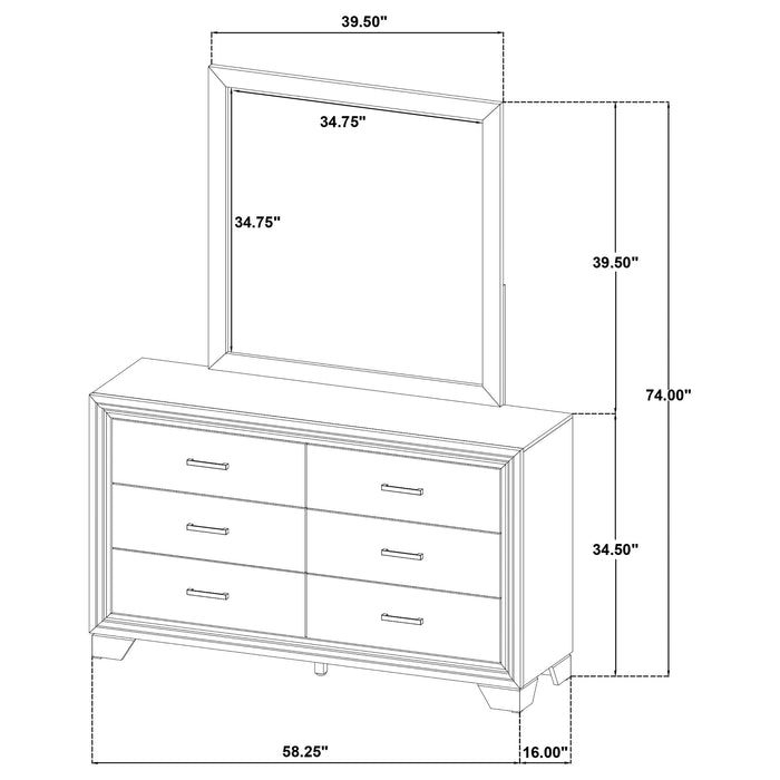Wright Dresser with Mirror - De Avenue Furniture