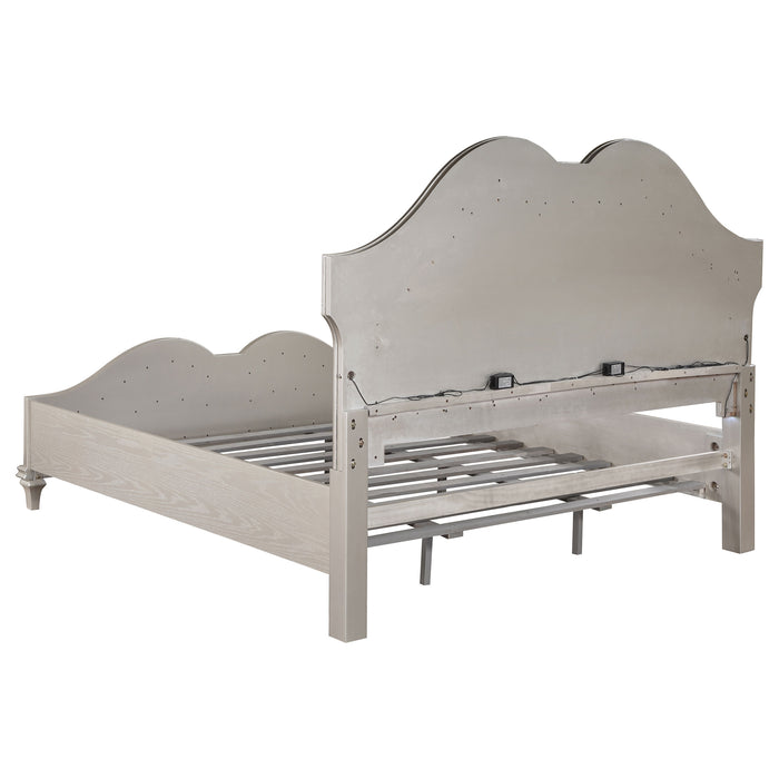 Evangeline Panel Bed with LED Lighting - De Avenue Furniture