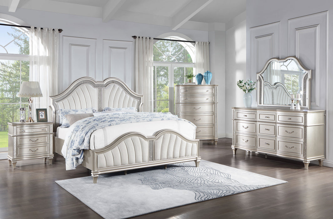 Evangeline Panel Bed with LED Lighting - De Avenue Furniture