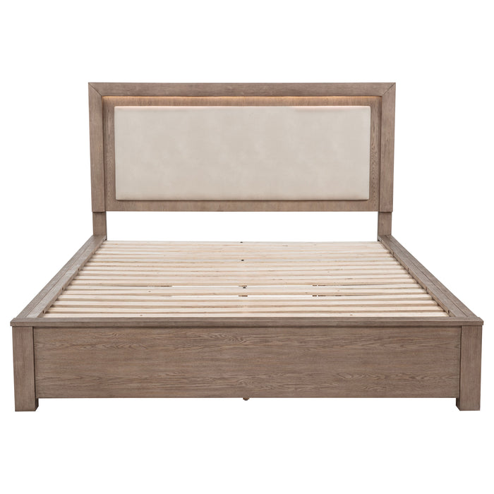 Kenora Panel Platform Storage Bed with LED Lighting