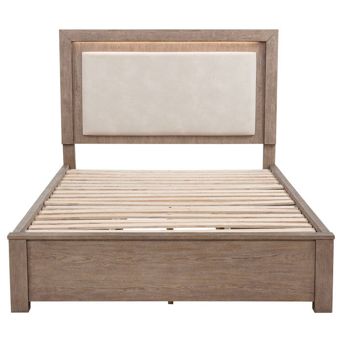 Kenora Panel Platform Storage Bed with LED Lighting