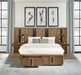 Terrace Wall Panel Platform Storage Bed with Attached Nightstands - De Avenue Furniture