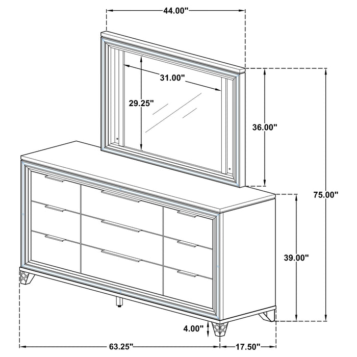 Marmore Dresser with Mirror