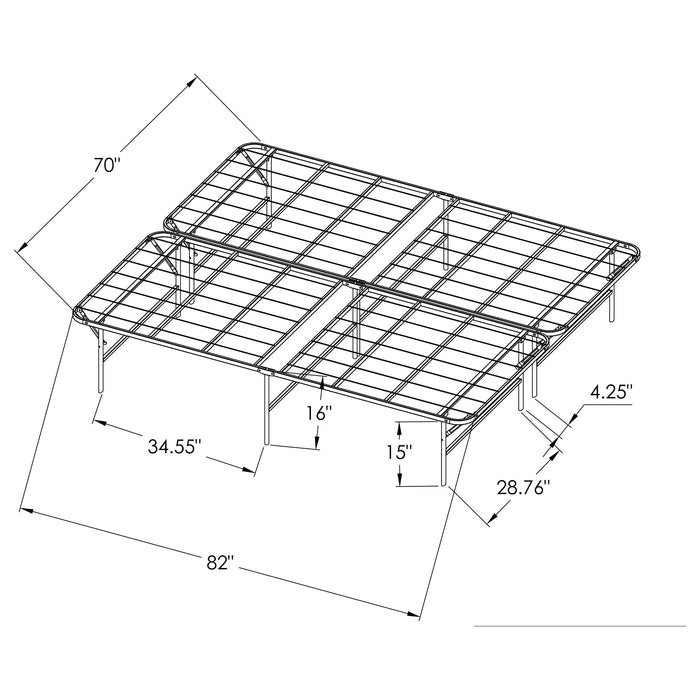 Mabel Foldable Platform Bed Frame - De Avenue Furniture