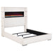 Tisdall Wingback Bed with Flame Visualizer - De Avenue Furniture