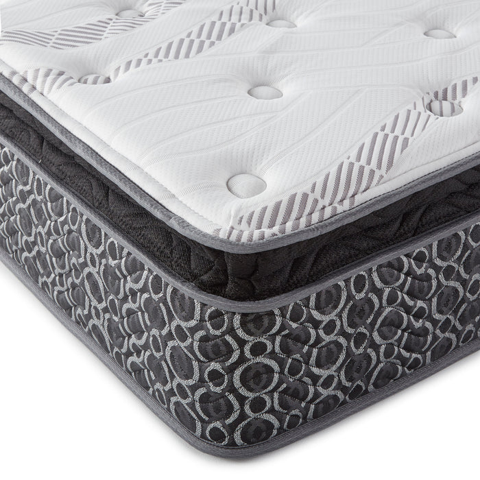 Hayes Medium Plush Pillow Top Hybrid Mattress - De Avenue Furniture