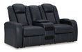 Fyne-Dyme Power Reclining Loveseat with Console - De Avenue Furniture