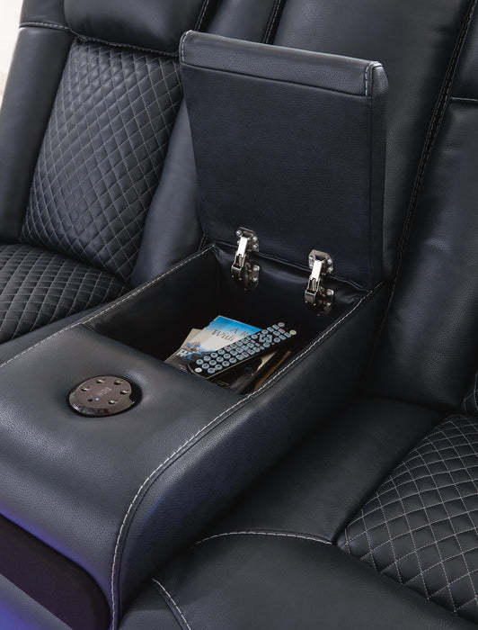Fyne-Dyme Power Reclining Loveseat with Console - De Avenue Furniture