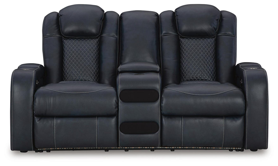Fyne-Dyme Power Reclining Loveseat with Console - De Avenue Furniture