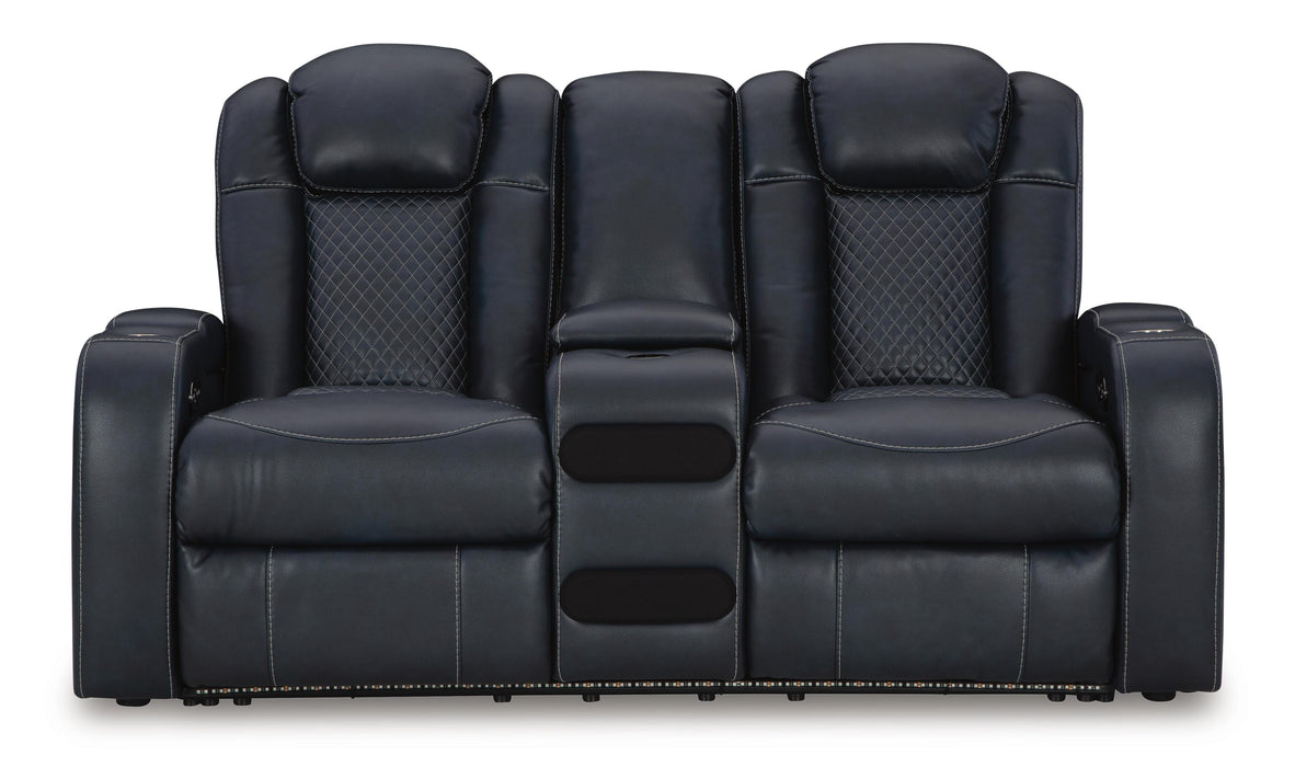 Fyne-Dyme Power Reclining Loveseat with Console - De Avenue Furniture