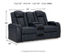 Fyne-Dyme Power Reclining Loveseat with Console - De Avenue Furniture