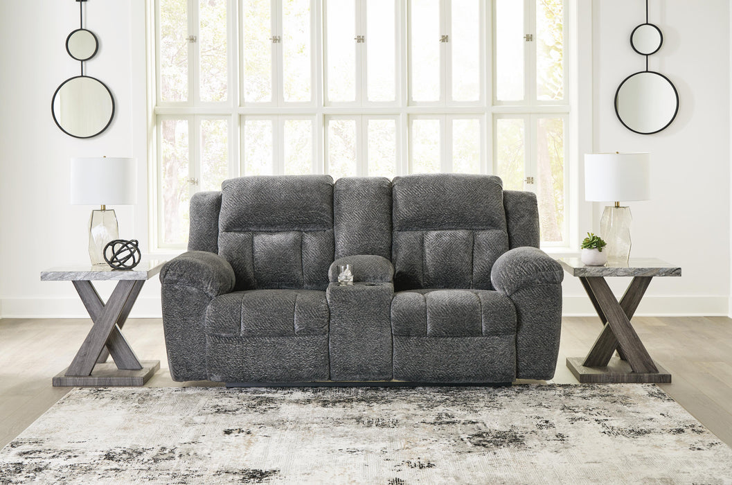 Frohn Reclining Loveseat with Console - De Avenue Furniture