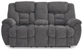 Foreside Reclining Loveseat with Console - De Avenue Furniture