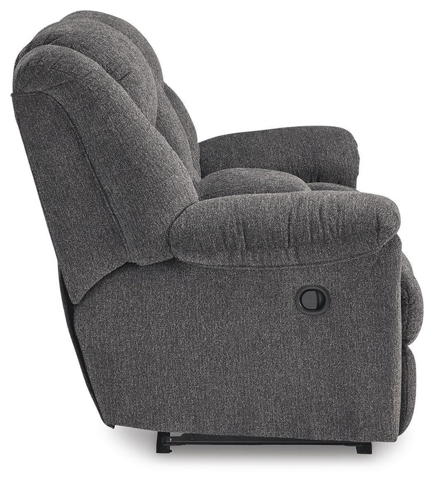 Foreside Reclining Loveseat with Console - De Avenue Furniture
