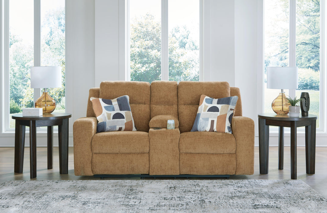 Kanlow Reclining Loveseat with Console - De Avenue Furniture