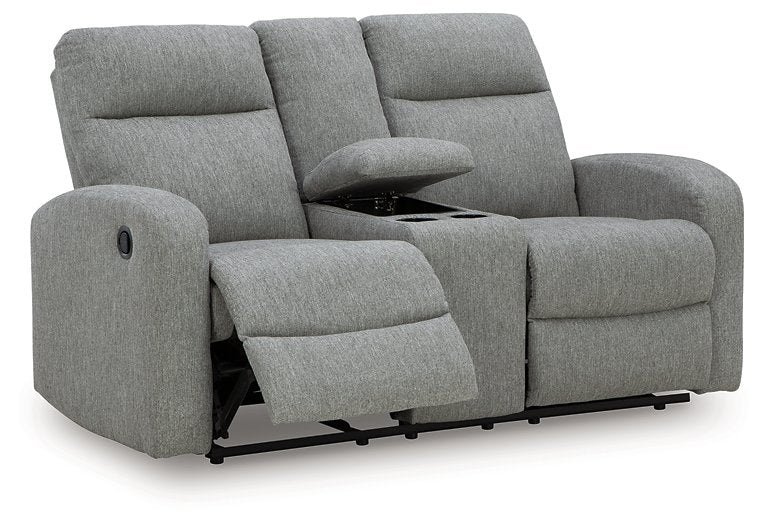 Gauntlet Reclining Loveseat with Console - De Avenue Furniture