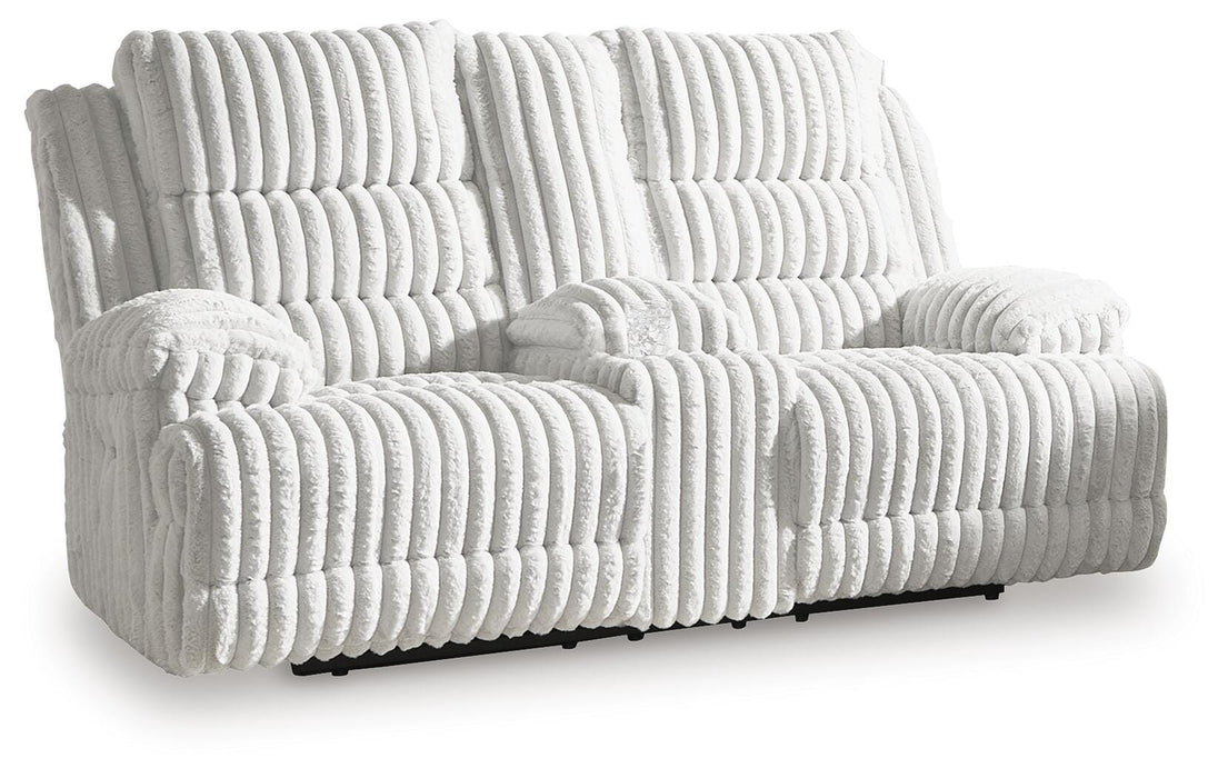 Rhines Falls Power Reclining Loveseat with Console - De Avenue Furniture