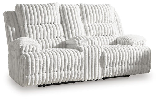 Rhines Falls Power Reclining Loveseat with Console - De Avenue Furniture
