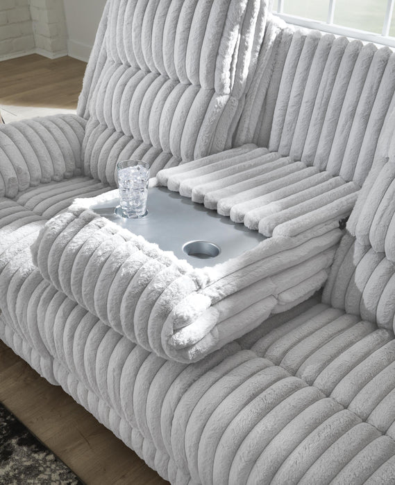 Rhines Falls Power Reclining Sofa with Drop Down Table - De Avenue Furniture