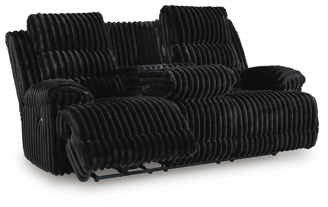 Rhine Falls Power Reclining Sofa with Drop Down Table - De Avenue Furniture