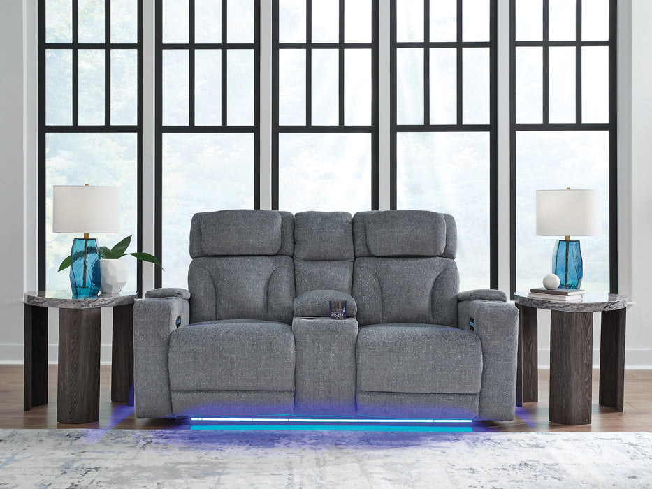 Studio Cave Power Reclining Loveseat with Console - De Avenue Furniture