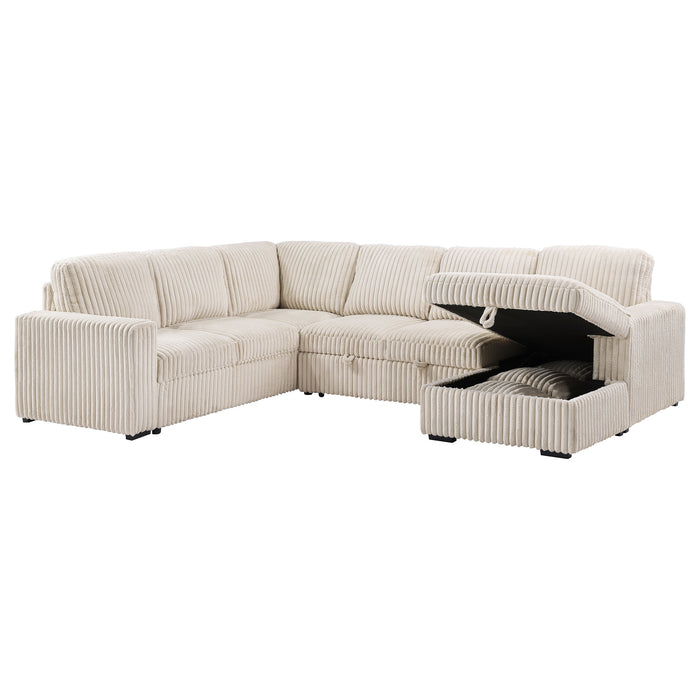 Devonshire Pull-Out Sleeper Sectional Sofa - De Avenue Furniture