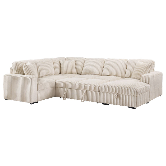 Devonshire Pull-Out Sleeper Sectional Sofa - De Avenue Furniture