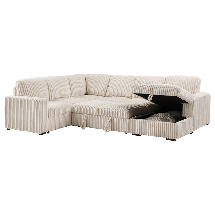Devonshire Pull-Out Sleeper Sectional Sofa - De Avenue Furniture