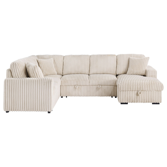 Devonshire Pull-Out Sleeper Sectional Sofa - De Avenue Furniture