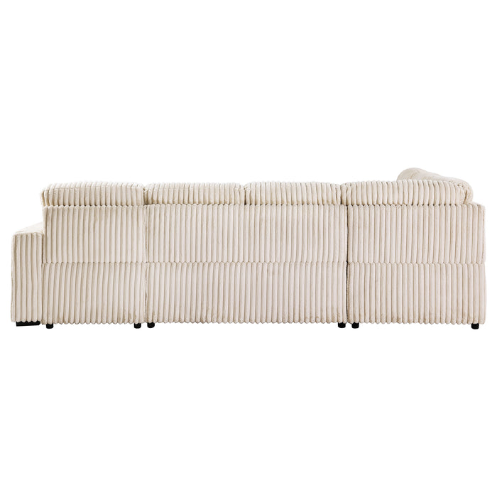 Devonshire Pull-Out Sleeper Sectional Sofa - De Avenue Furniture