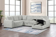 Devonshire Pull-Out Sleeper Sectional Sofa - De Avenue Furniture