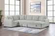 Devonshire Pull-Out Sleeper Sectional Sofa - De Avenue Furniture