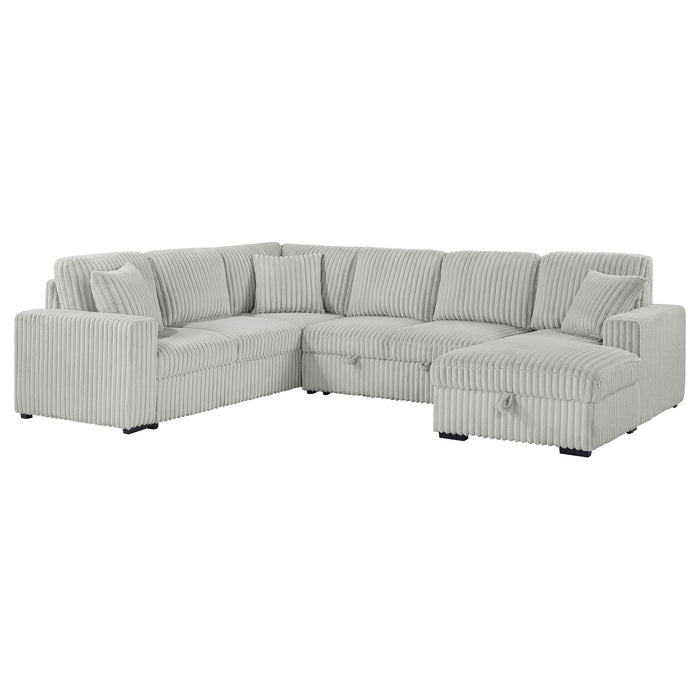 Devonshire Pull-Out Sleeper Sectional Sofa - De Avenue Furniture