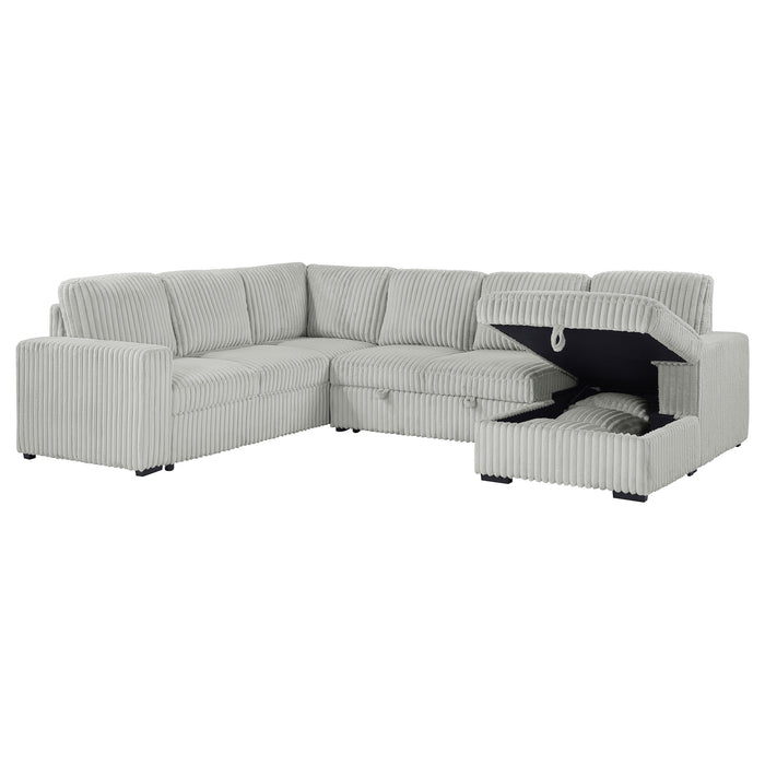 Devonshire Pull-Out Sleeper Sectional Sofa - De Avenue Furniture