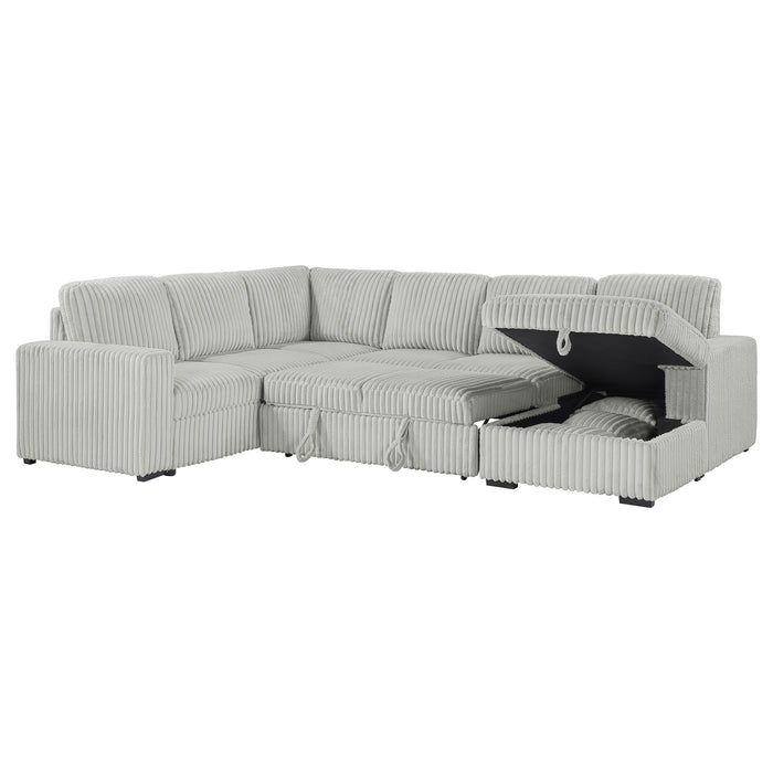 Devonshire Pull-Out Sleeper Sectional Sofa - De Avenue Furniture