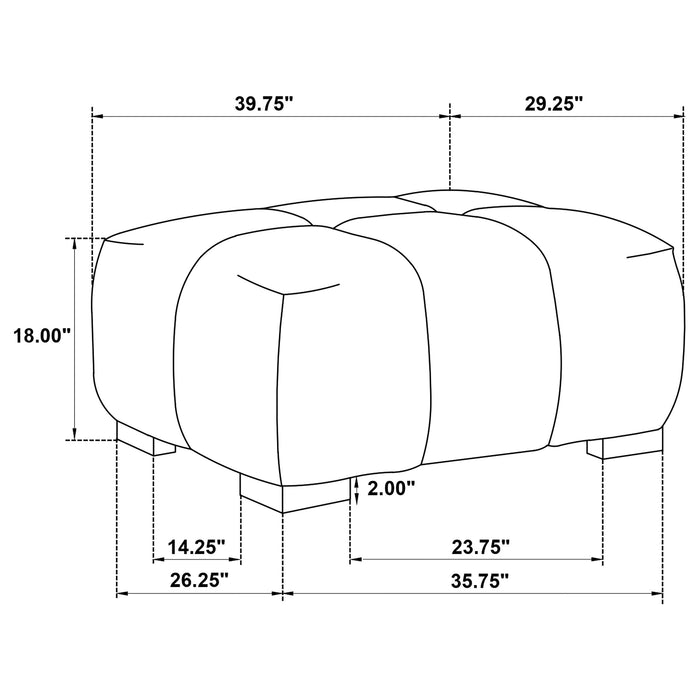 Octavia Ottoman - De Avenue Furniture
