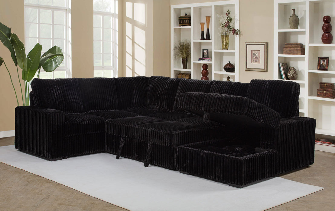 Devonshire Pull-Out Sleeper Sectional Sofa - De Avenue Furniture