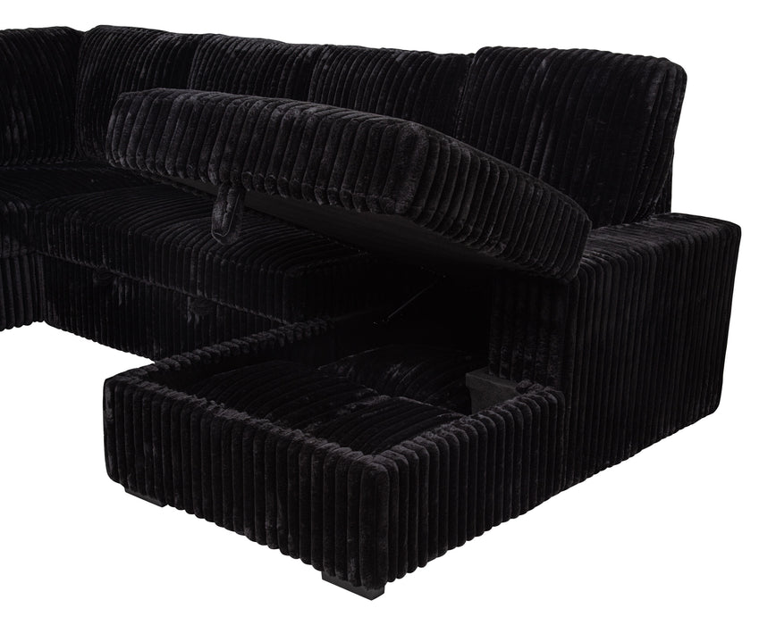 Devonshire Pull-Out Sleeper Sectional Sofa - De Avenue Furniture