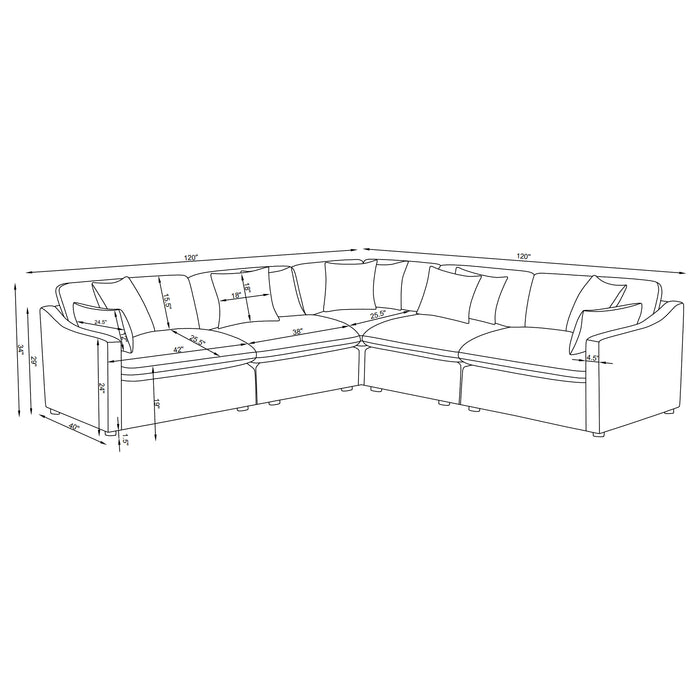 Hobson Modular Sectional Sofa - De Avenue Furniture